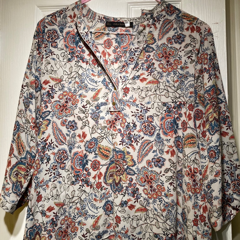 Women's Zara floral print shirt